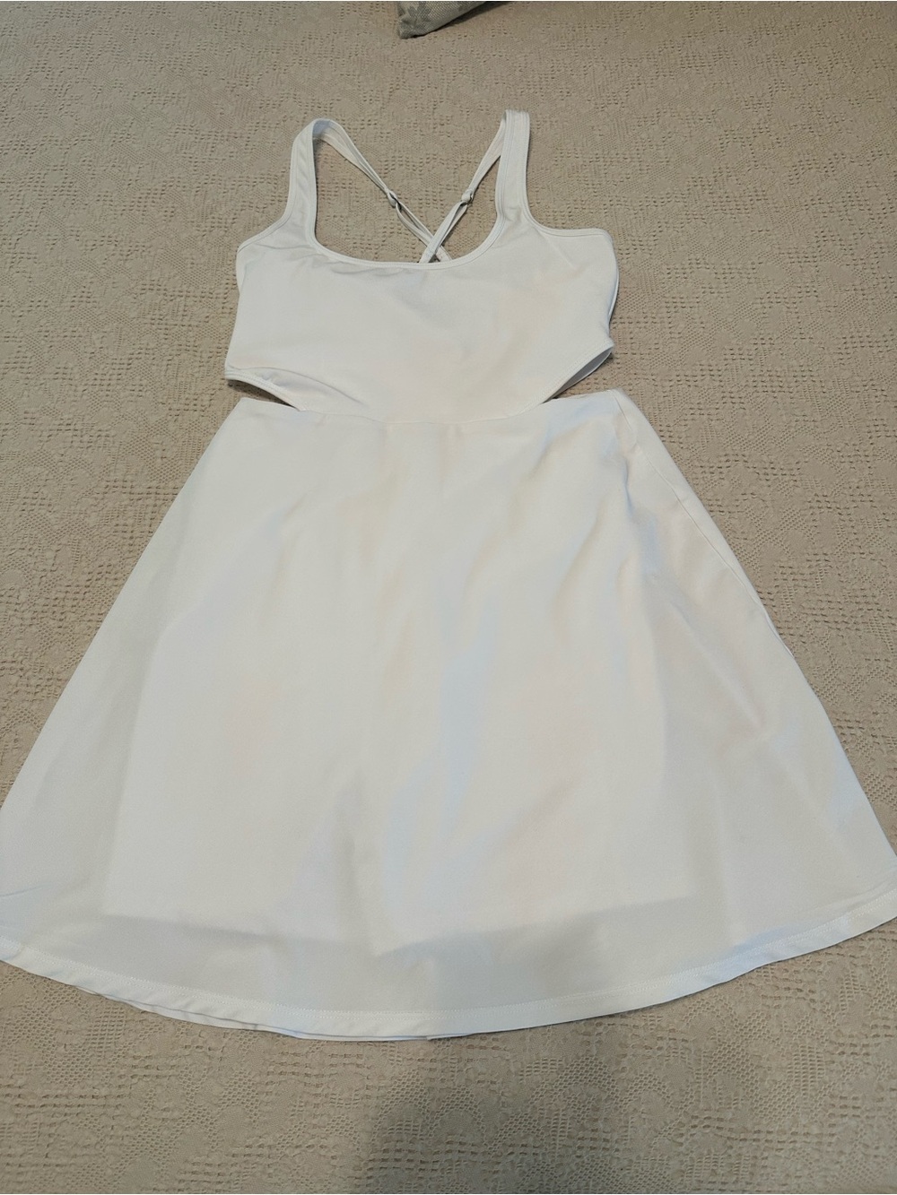Abercrombie & Fitch White Cross-Back Skort S